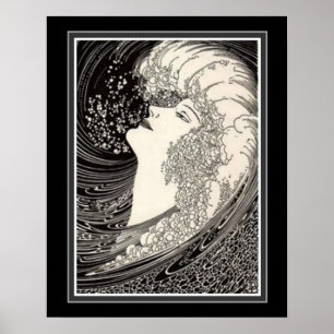 Póster "The Siren Voice" Art Deco Print 16 x 20 ca 1937