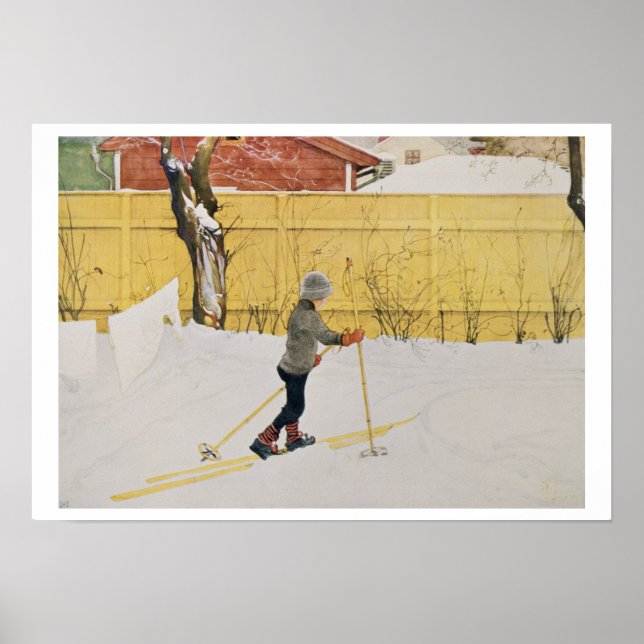 Póster The Skier, c.1909 (Frente)