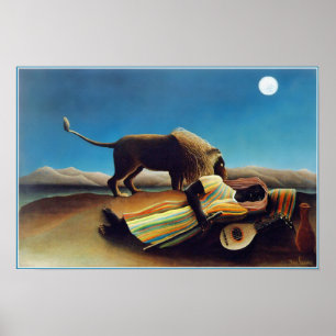 Poster "The Sleeping Gypsy" por Henri Rousseau