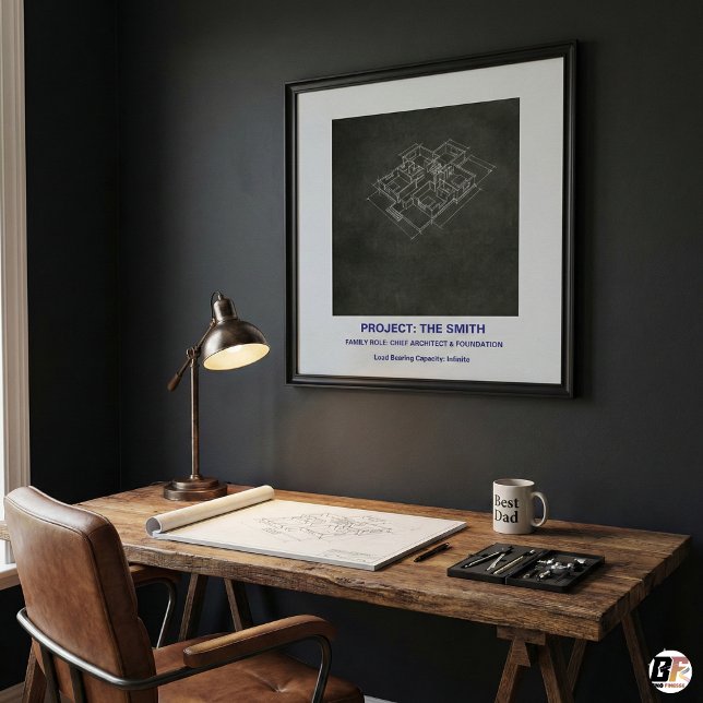 Póster The Smith Family "Chief Architect" Blueprint Art P (Criador carregado)