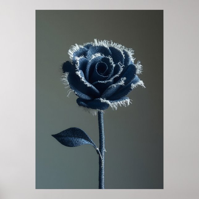 Poster The Solitary Pride of a Reconstructed Denim Rose (Frente)
