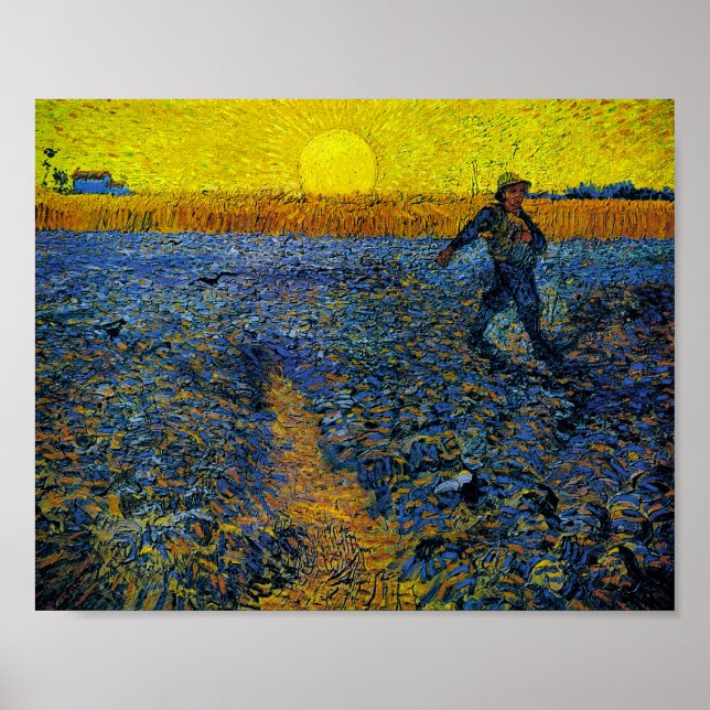 Poster The Sower (F422) Van Gogh Fine Art (Frente)