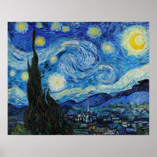 Poster The Starry Night (1889) by Vincent Van Gogh