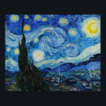Poster The Starry Night 1889, por Vincent van Gogh<br><div class="desc">Vincent Willem van Gogh (holandês: [ˈvɪ nsɛ nt ˈʋ lamix vɪ ɱɑ x] (escuta);[nota 1] 30 de março de 1853 - 29 de julho de 1890] foi um pintor Poste-impressionista neerlandês que se tornou, postumamente, uma das figuras mais famosas e influentes da história da arte ocidental. Em uma década, ele...</div>