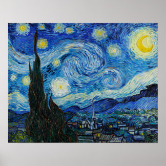 Poster The Starry Night 1889, por Vincent van Gogh