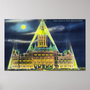 Poster The State Capitol Building at Night