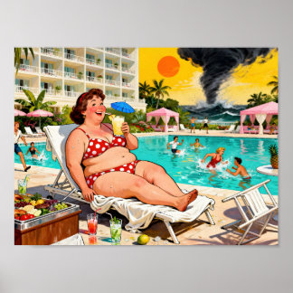 Poster “The Storm Can Wait” – A Self Denial Cartoon