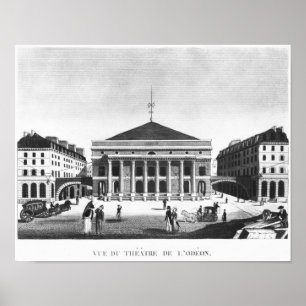 Póster The Theater de l'Odeon, c.1830