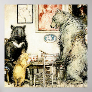 Poster "The Three Bears" por Arthur Rackham