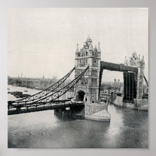 Póster The Tower Bridge, Londres 1913