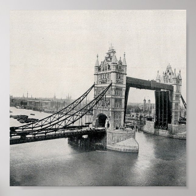 Póster The Tower Bridge, Londres 1913 (Frente)