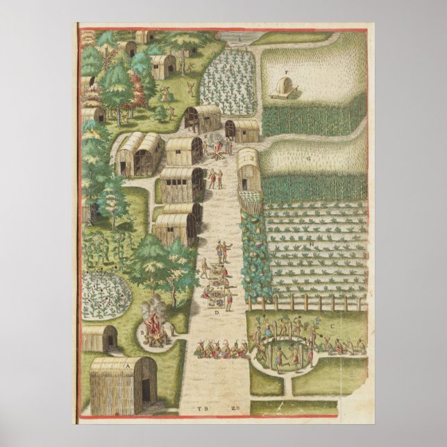 Poster The town of Secota (Frente)