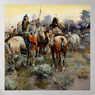 Poster "The Truce" Western Art de Charles M Russell