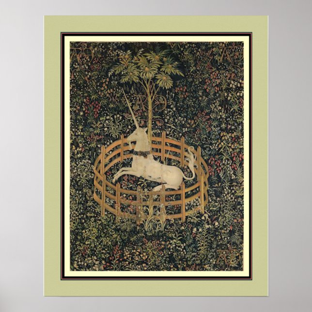 Poster "The Unicorn in Captivity" cerca de 1495-1505 (Frente)