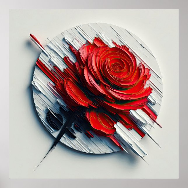 Poster The Versatility of Blooming Roses in Art (Frente)