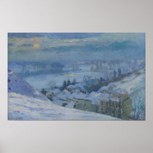Póster The Village of Herblay under snow, 1895