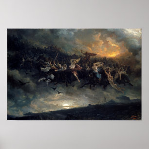 Poster The Wild Hunt Of Odin De Peter Nicolai Arbo 1872