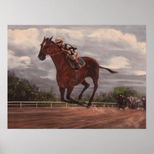 Poster The Winner- Thoroughbred Horse Racing Painting