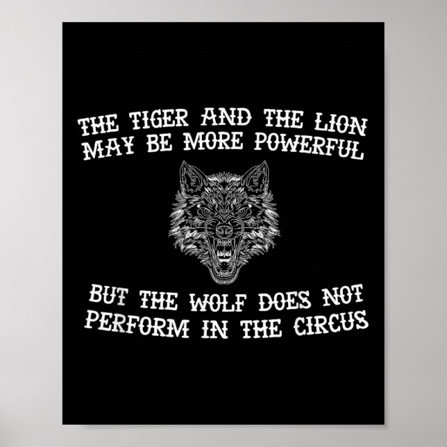 Poster The Wolf Doesn't Perform In The Circus Cool Wolf M (Frente)