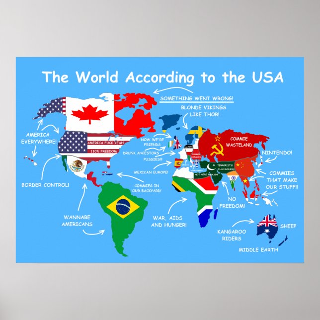 Póster The World According to the USA (Frente)