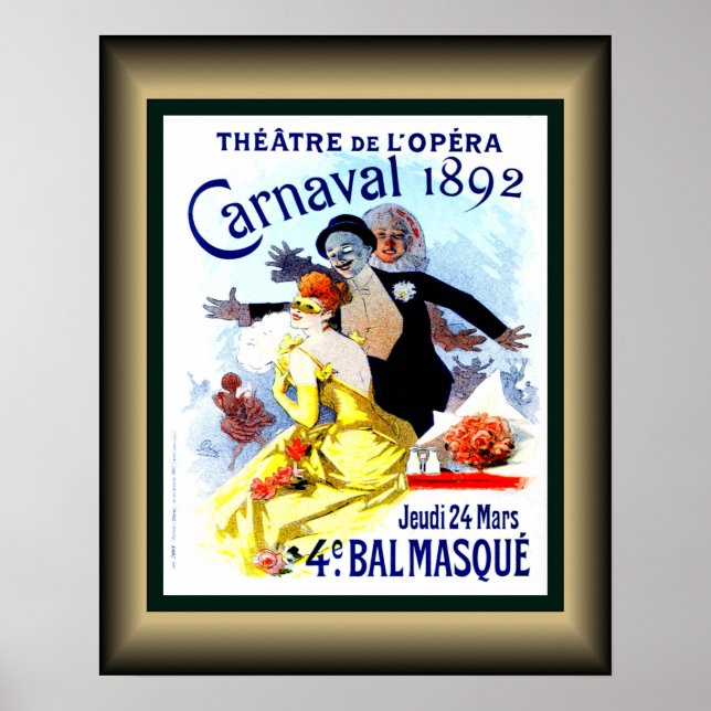 Poster Theater de L’Opera ~ Carnaval 1892 ~ Balmasque ~ (Frente)