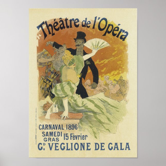 Póster Theater De L'Opera, Jules Cheret (Frente)