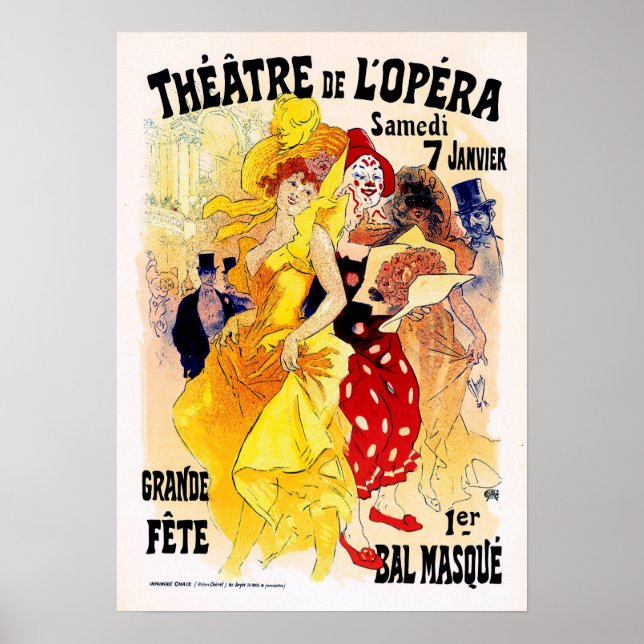 Poster THEATER DE L'OPERA Jules Cheret Art (Frente)