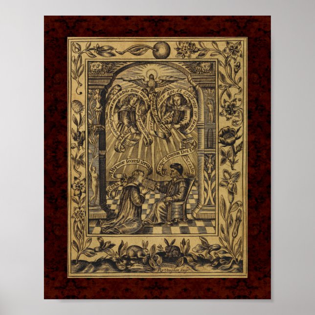 Póster Theatrum Chemicum: 1652 Ilustração de Alquimia (Frente)