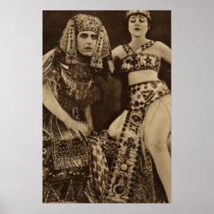 Poster Theda Bara no cartaz cinematográfico silencioso d