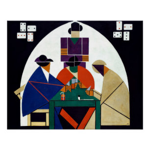 Póster Theo van Doesburg - Jogadores de Cartas