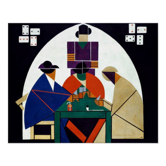Póster Theo van Doesburg - Jogadores de Cartas (Frente)