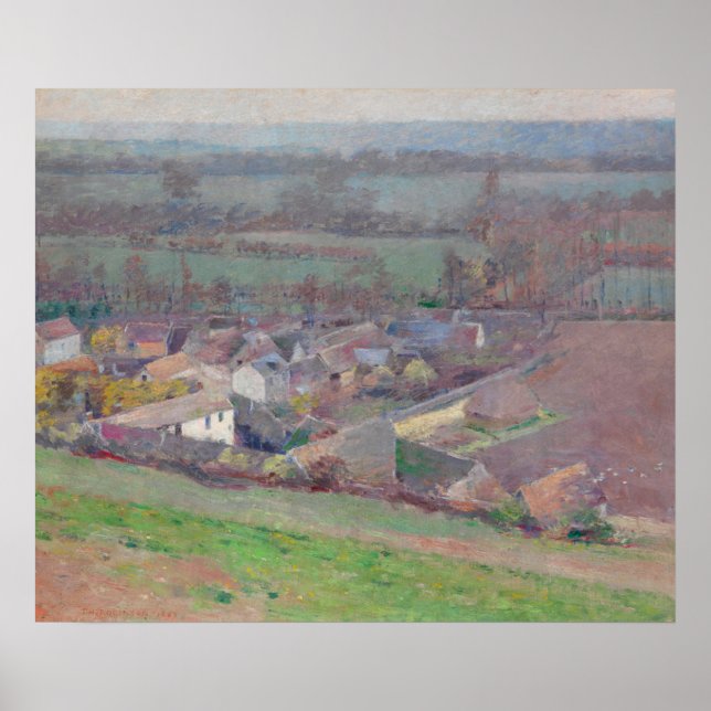 Póster Theodore Robinson - Arte paisagística "Vista de pá (Frente)