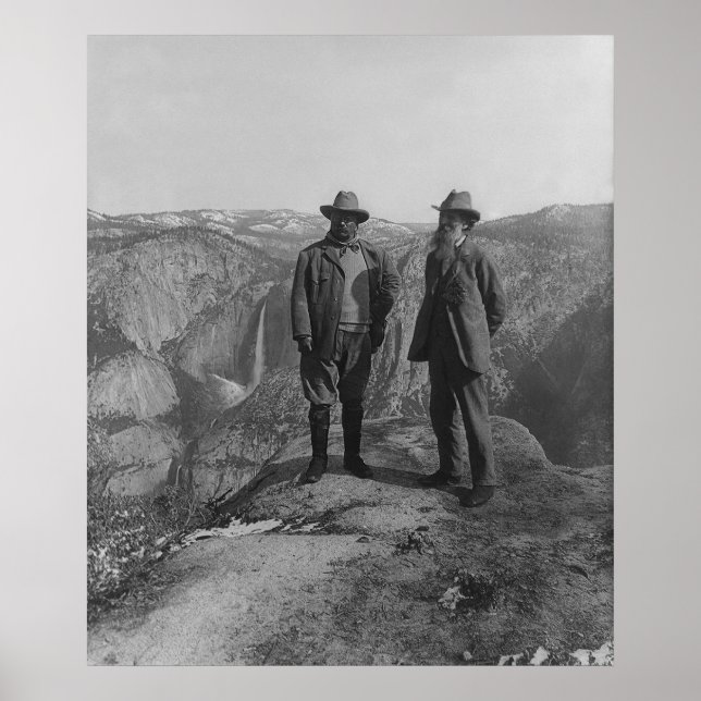 Póster Theodore Roosevelt e John Muir no Glacier Point (Frente)