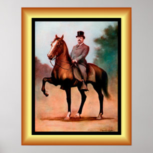 Poster Theodore Roosevelt em Horseback ~ (1858 - 1919)