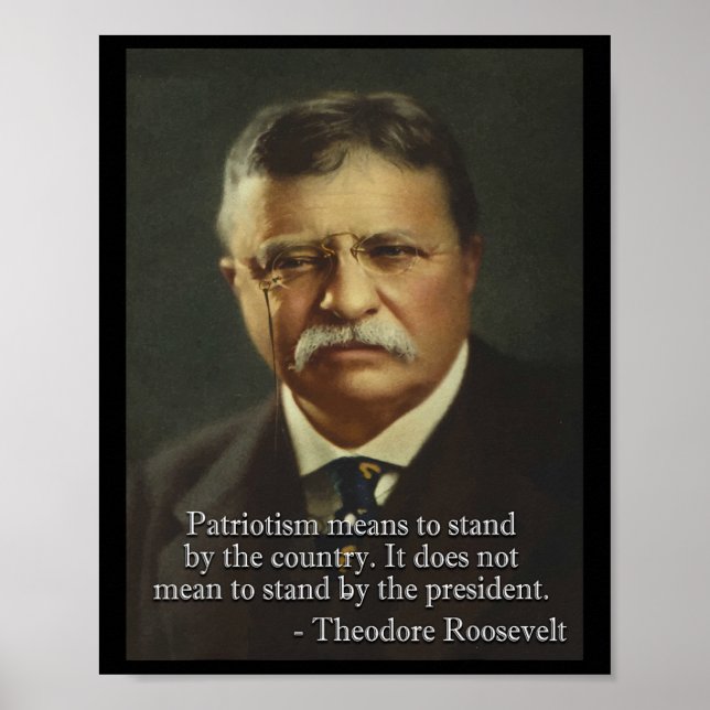 Poster Theodore Roosevelt Meme Anti Trump Tee (Frente)