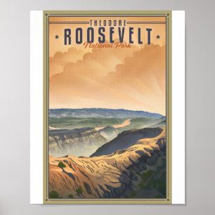 Poster Theodore Roosevelt National Park Litho Trabalho de