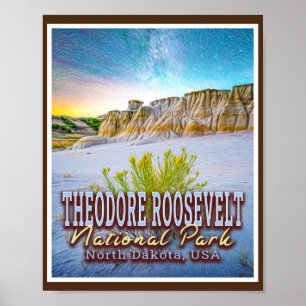 POSTER THEODORE ROOSEVELT NATIONAL PARK - NORTE DAKOTA EU