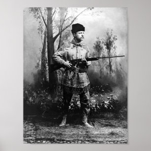 Poster Theodore Roosevelt - retrato da caça
