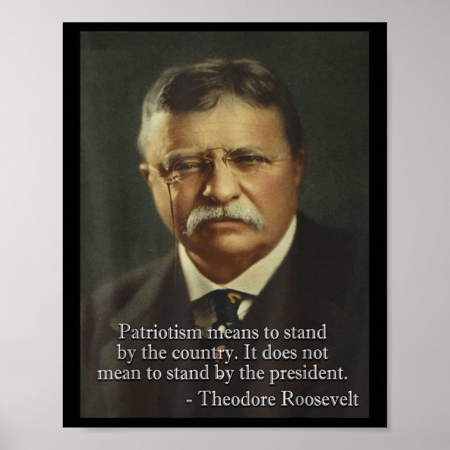 Poster Theodore Ursinho Roosevelt Meme _ Anti Trump Tee (Frente)