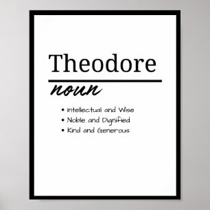 Poster Theodoro, Definição de Nome Personalizado Masculin