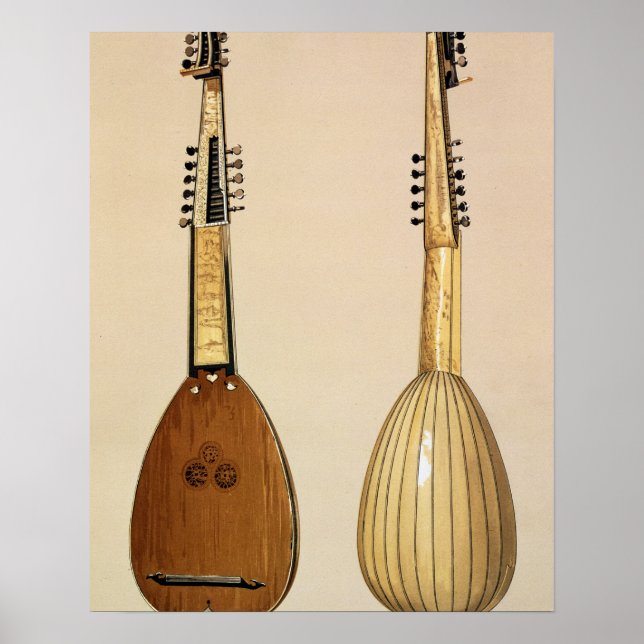 Póster Theorbo, feito por Giovanni Krebar, Pádua, 1629, d (Frente)