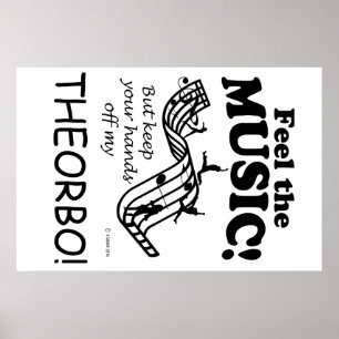 Póster Theorbo Sente A Música