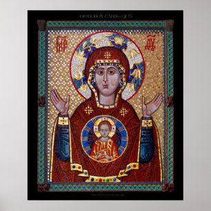 Póster Theotokos "ícone do sinal"