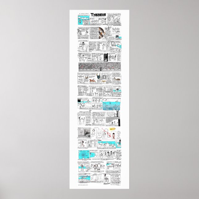 Poster Theseus e Minotaur - greekmythcomix (Frente)