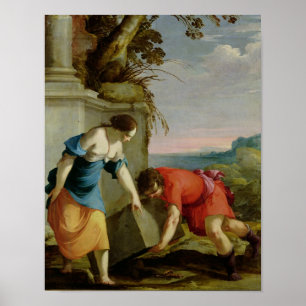 Póster Theseus que encontra a espada do seu pai, 1634