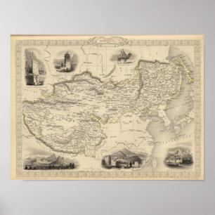 Póster Thibet, Mongolia, e Mandchouria
