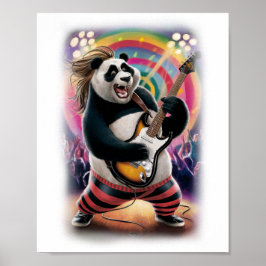Poster This Funny Panda is having Fun playing Rock on a
