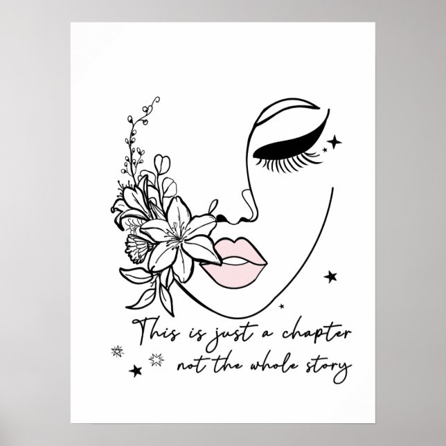 Poster This is Just a Chapter Positive Quote  (Frente)