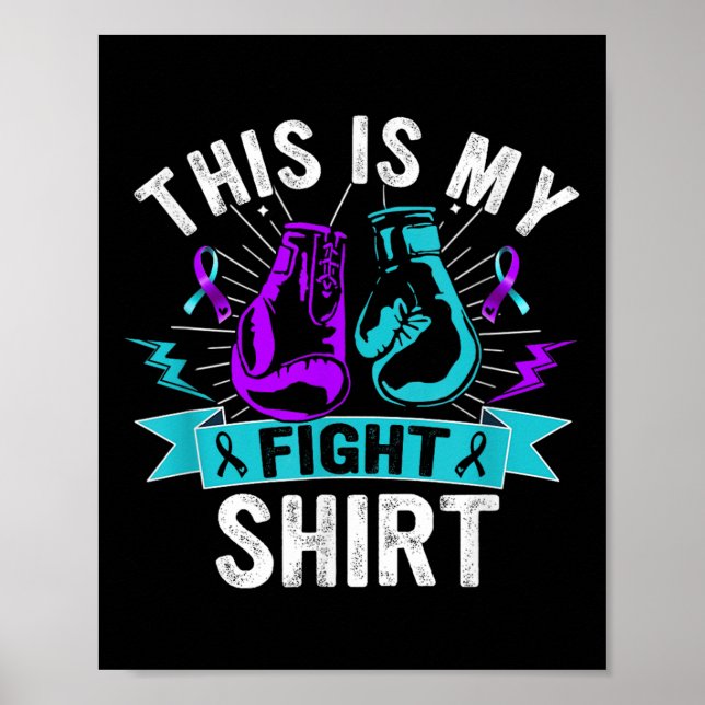 Poster This Is My Figh Suicide Prevention Fighter Strong  (Frente)