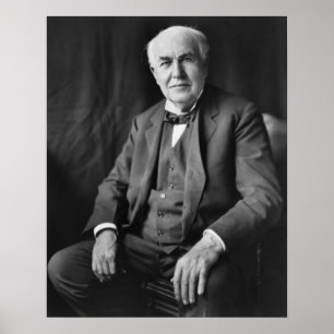 Póster Thomas Alva Edison Portrait